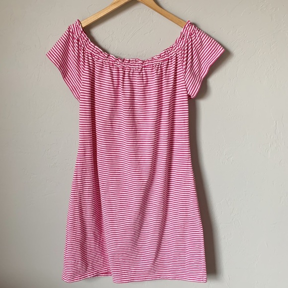 Vineyard Vines Stripe Off Shoulder Slub Knit Dress - Picture 11 of 13